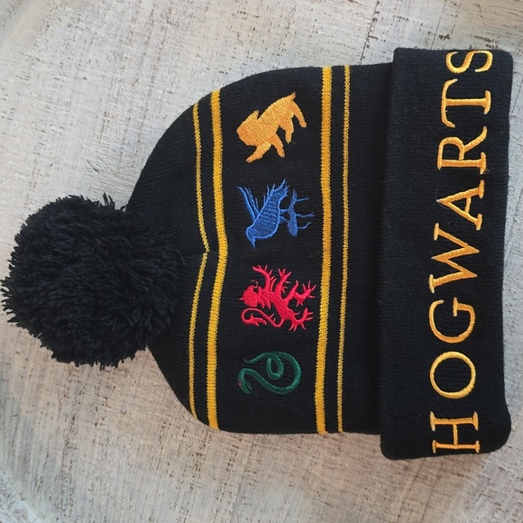 Wizarding World Of Harry Potter Accessories - Hogwarts  Beanie with House Crests